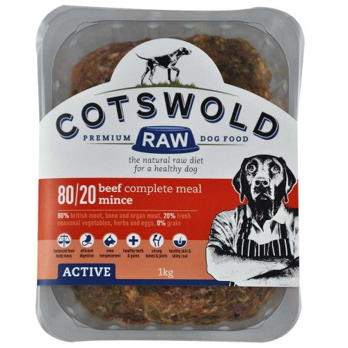 Cotswold Raw - Active 80/20 Beef Complete Mince 1kg