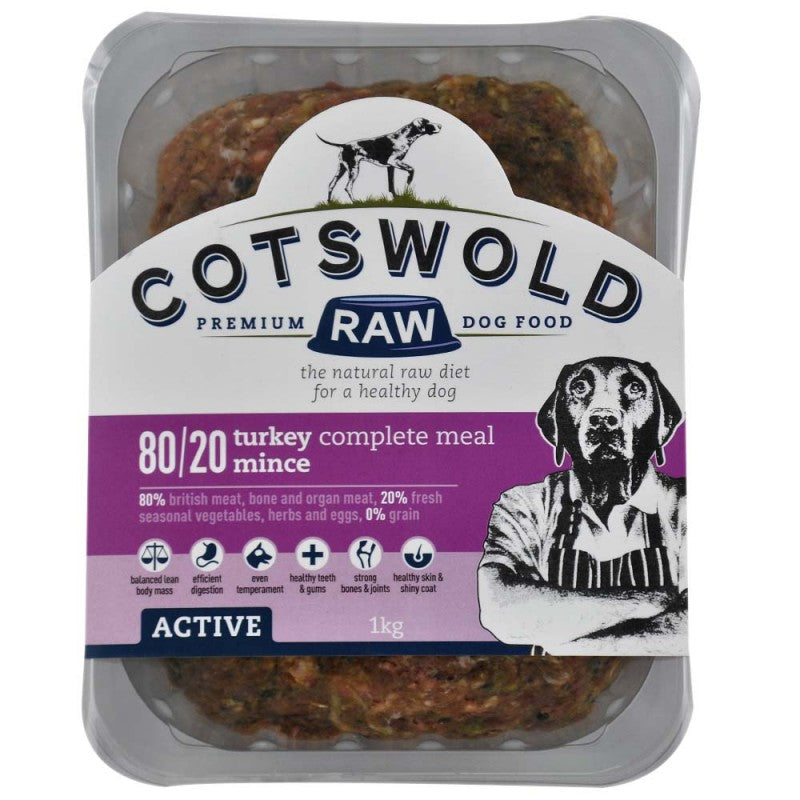 Cotswold Raw - Active 80/20 Turkey Complete Mince 1kg