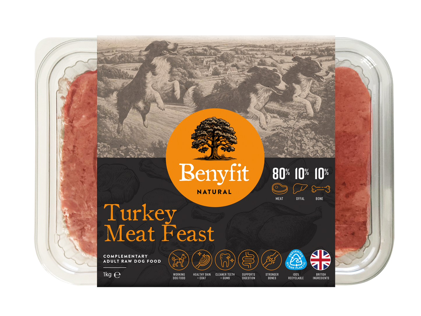 Benyfit Natural - Turkey Meat Feast 80:10:10 1kg