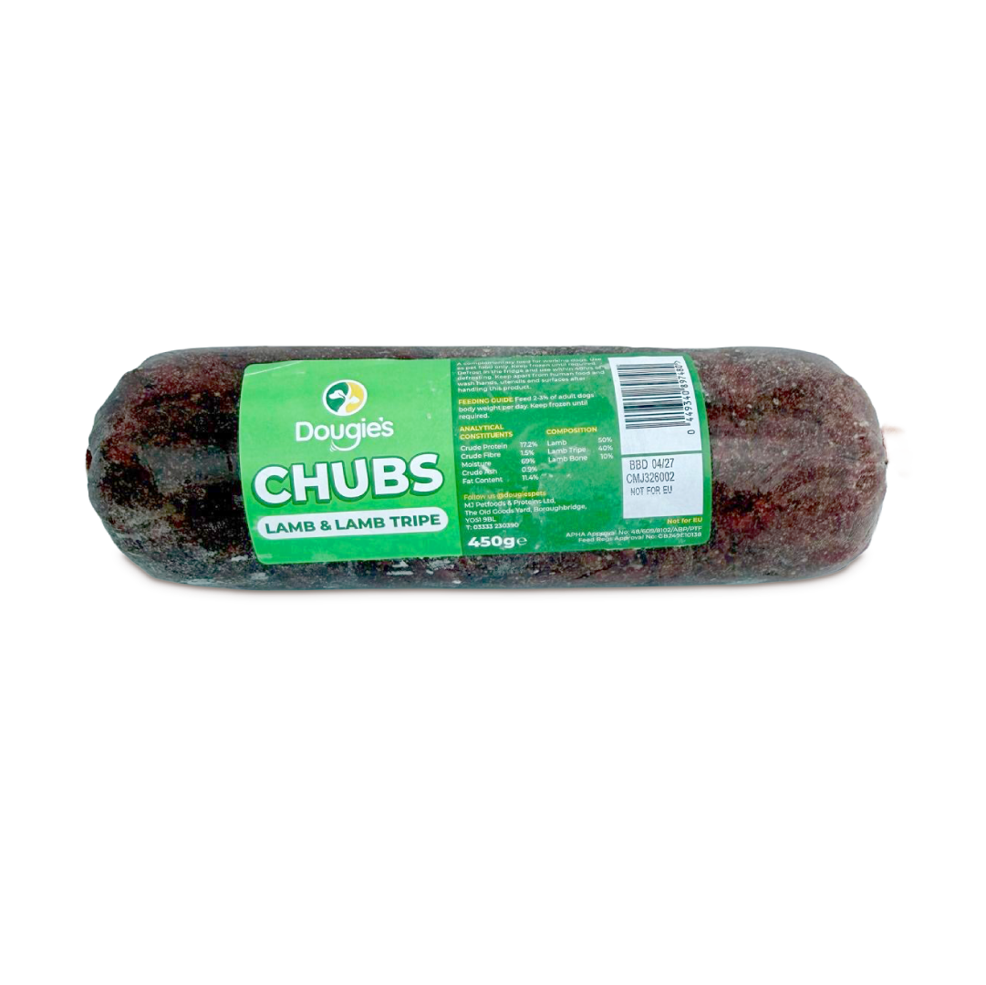 Dougies Chubs - Lamb & Lamb Tripe Mince 450g