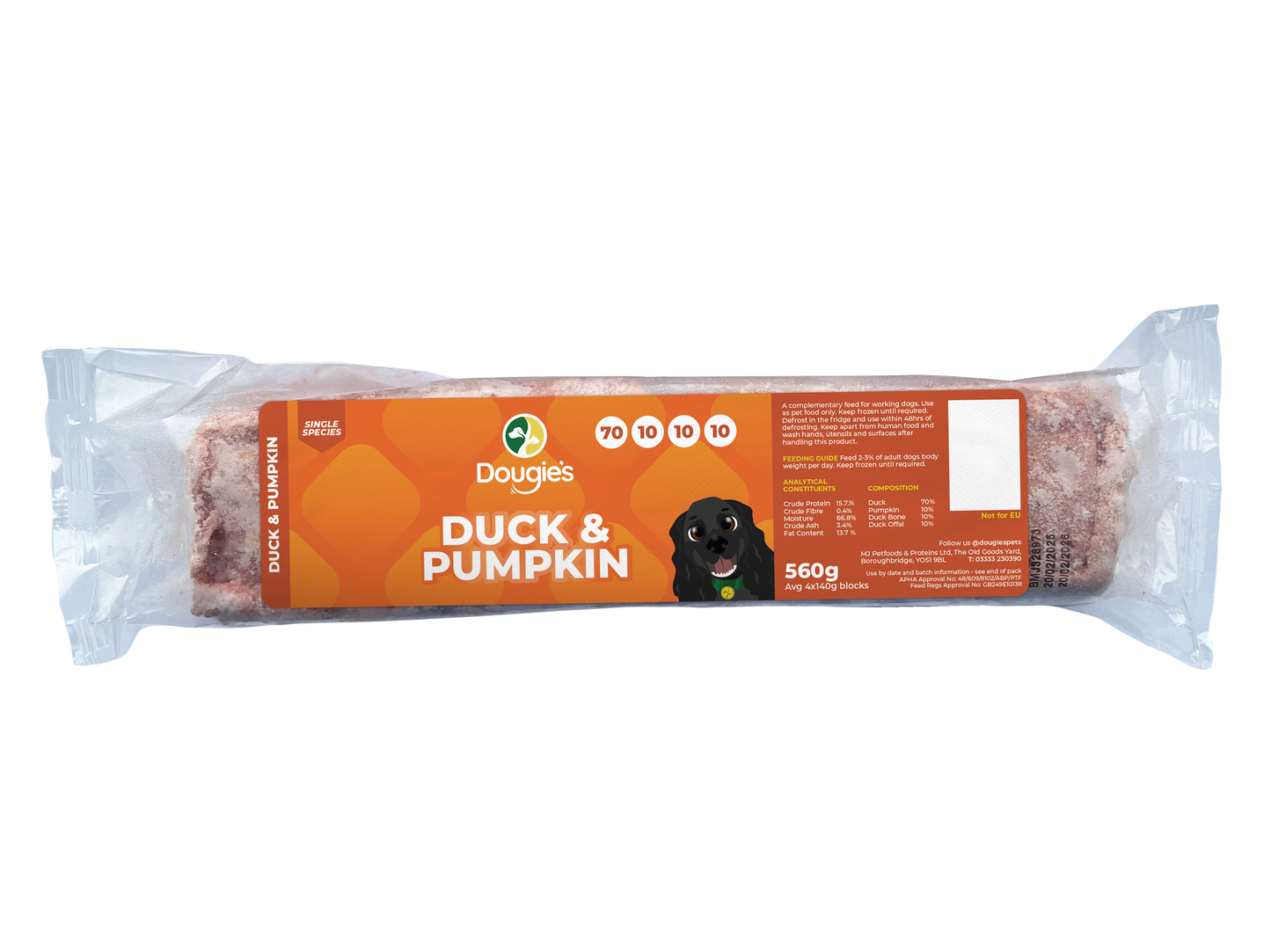 Dougies - Duck & Pumpkin 70:10:10:10 Mince 560g