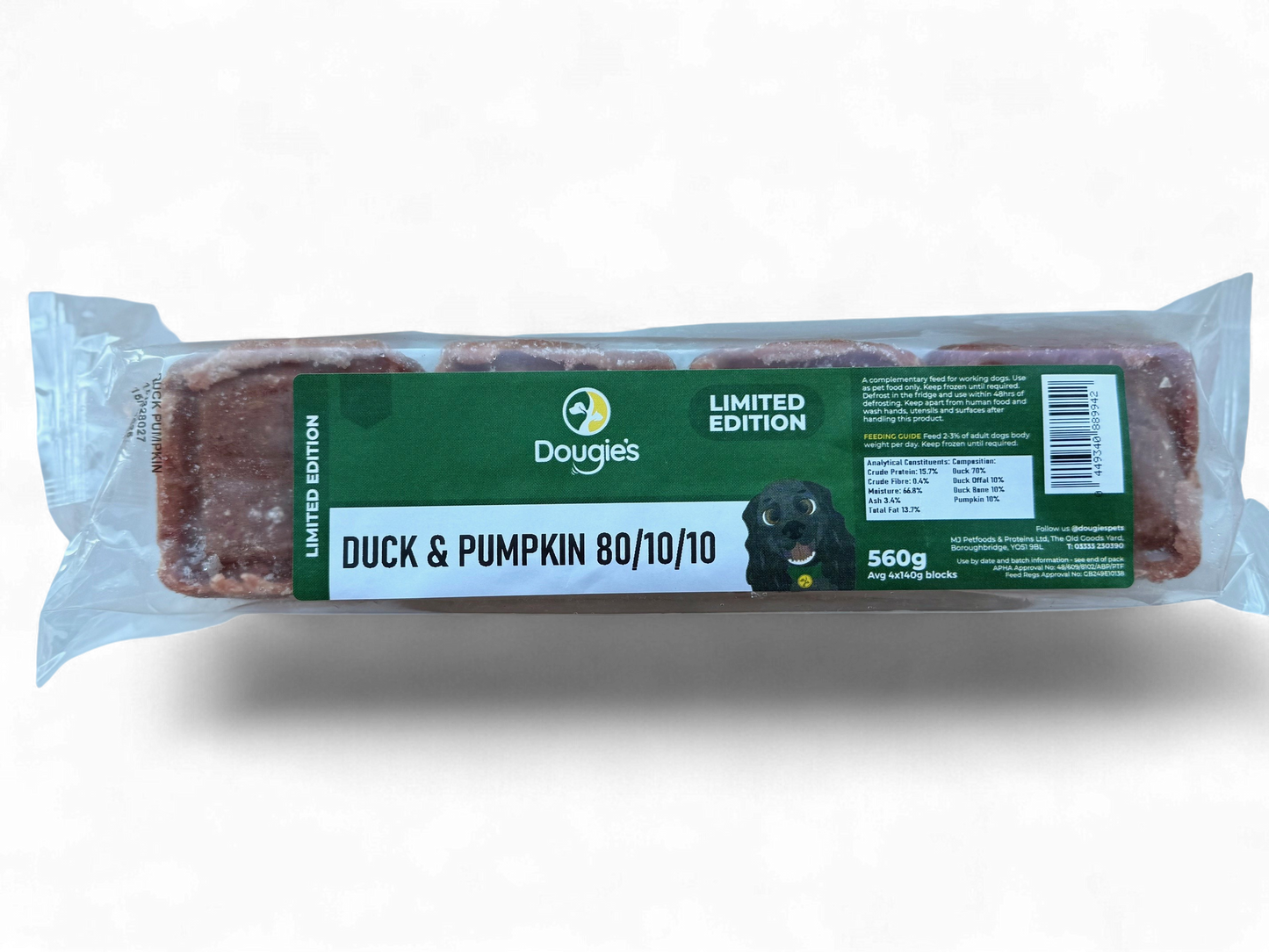 Dougies - Duck & Pumpkin 80:10:10 560g