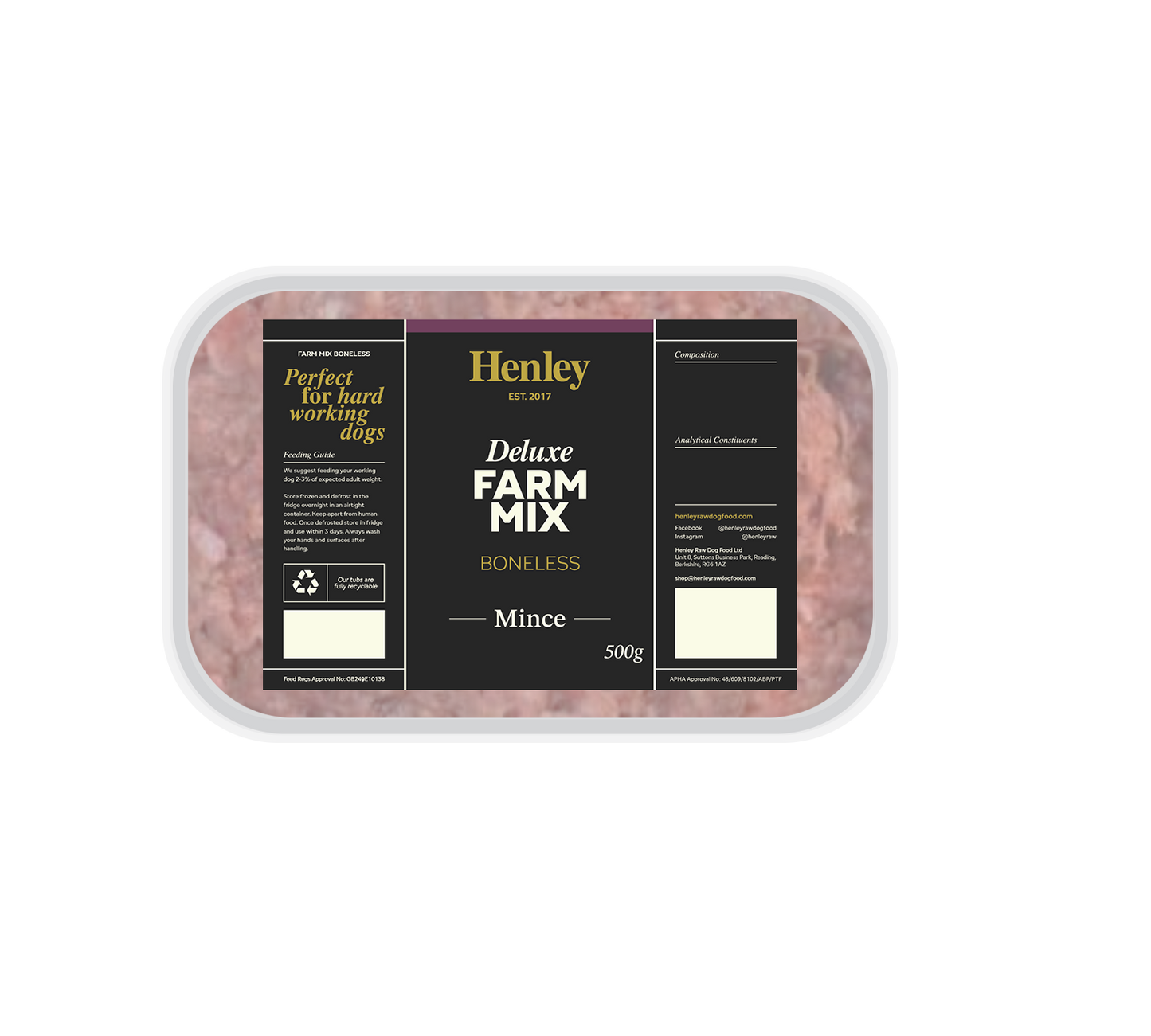 Henley Raw - Farm Mix Boneless 500g
