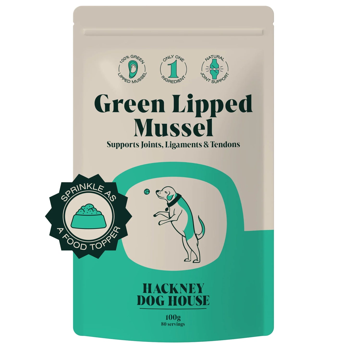 Green Lipped Mussel Powder for Dogs - 80 Servings