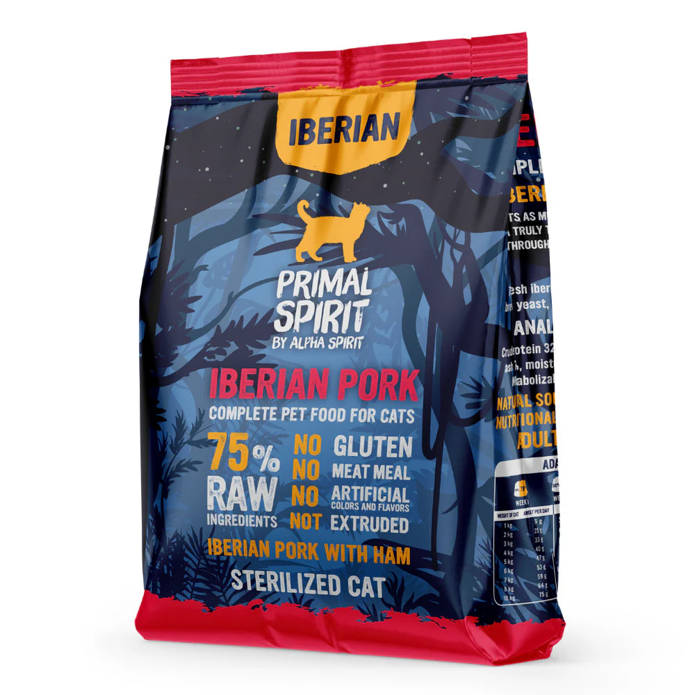 Iberian Pork for Sterilised Cats - PrimalSpirit Complete Cold Pressed