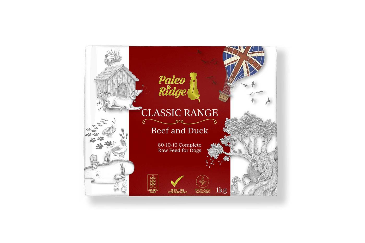 Paleo Ridge - Classic Beef & Duck 80:10:10 1kg
