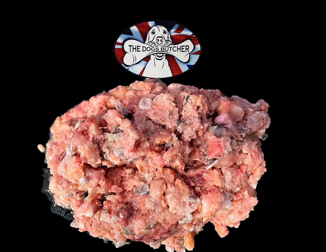 The Dog's Butcher - Salmon & Turkey with Beef Offal 80:10:10 Mince 1kg