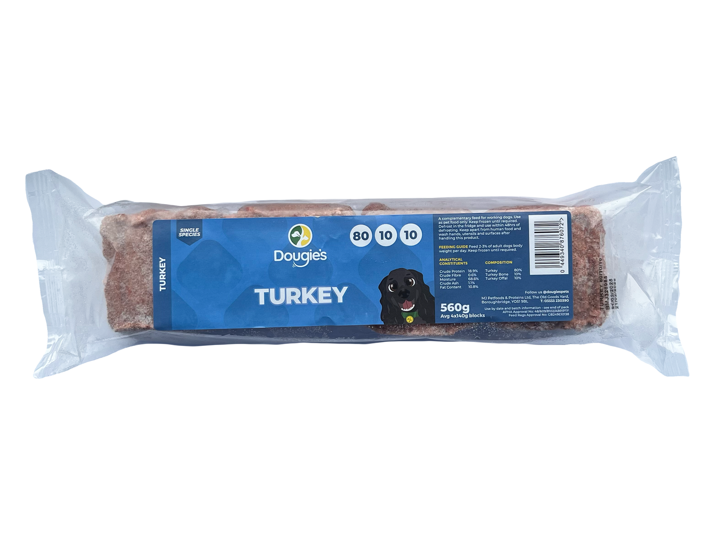 Dougies - Turkey 80:10:10 560g