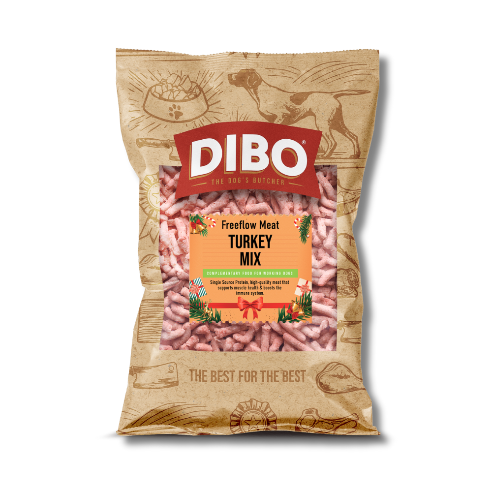 Dibo - Christmas Turkey Mix 80:10:10 Freeflow Mince 1kg