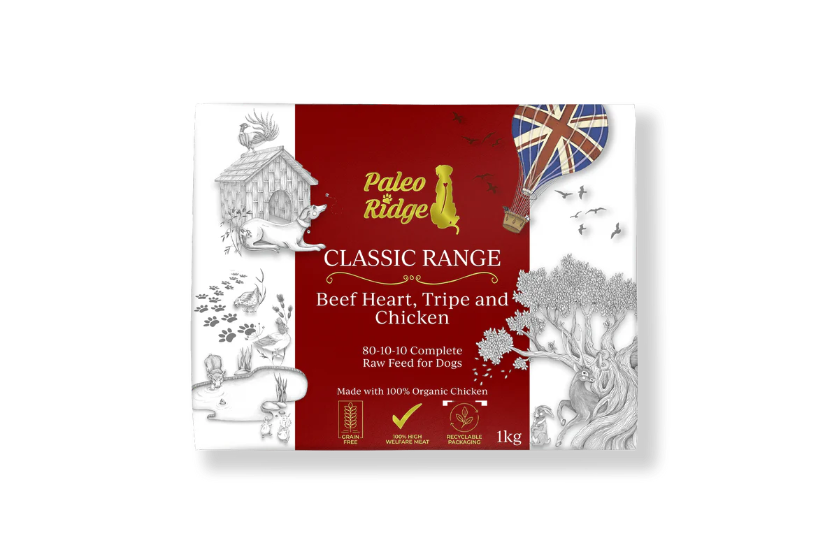 Paleo Ridge - Classic Beef Heart, Tripe & Chicken 80:10:10 1kg