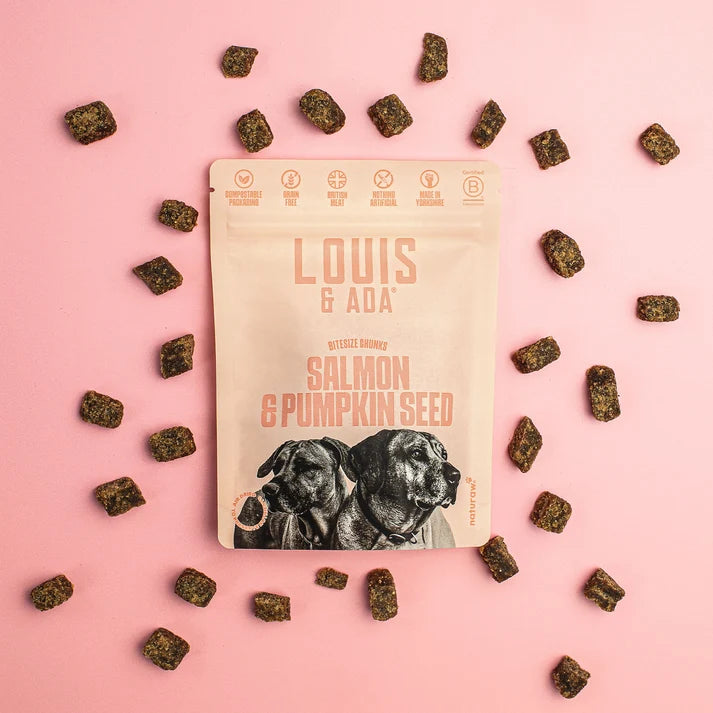 Louis & Ada/Naturaw - Salmon & Pumpkin Seed Bitesize Chunks