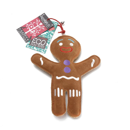 Jean Genie the Gingerbread Person - Green & Wilds Eco Dog Toy