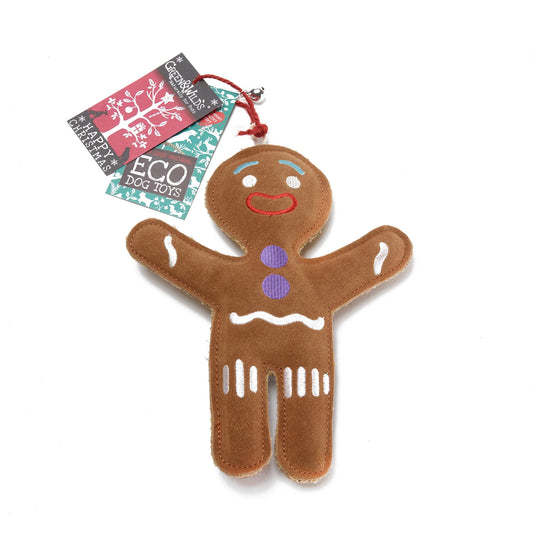 Jean Genie the Gingerbread Person - Green & Wilds Eco Dog Toy