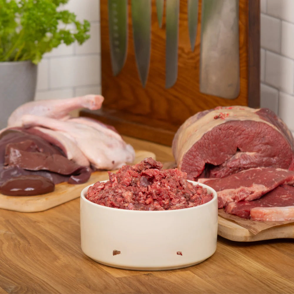 The Dog's Butcher - Puppy Ox (Beef) Mince with Duck 80:10:10 Mince 1kg