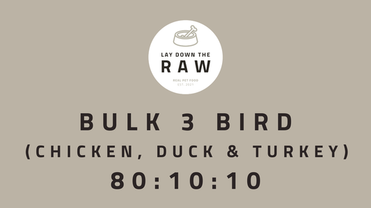 LDTR - 3 Bird (Turkey, Duck & Chicken) 80:10:10 Mince BULK DEAL 13kg