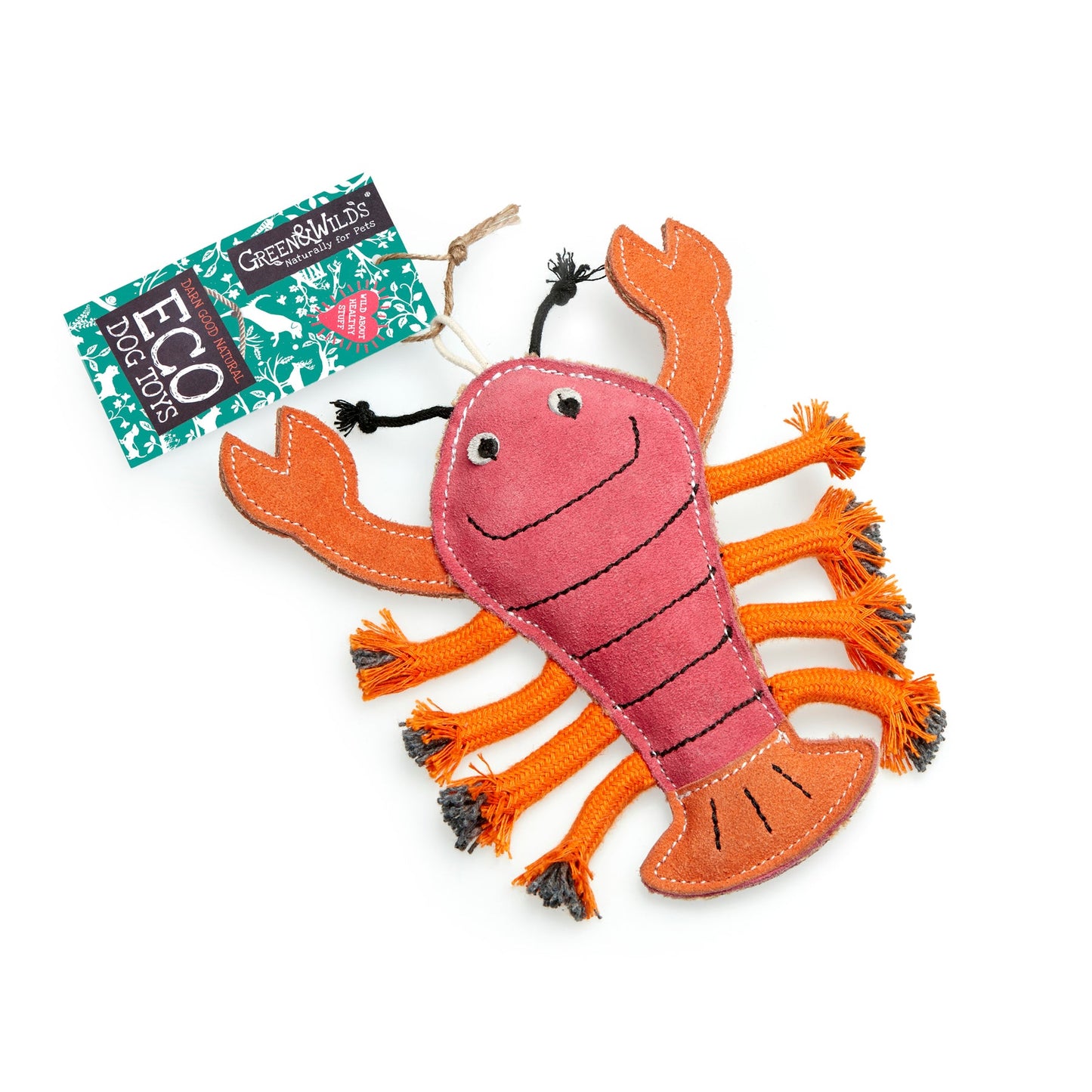 Larry the Lobster - Green & Wilds Eco Dog Toy