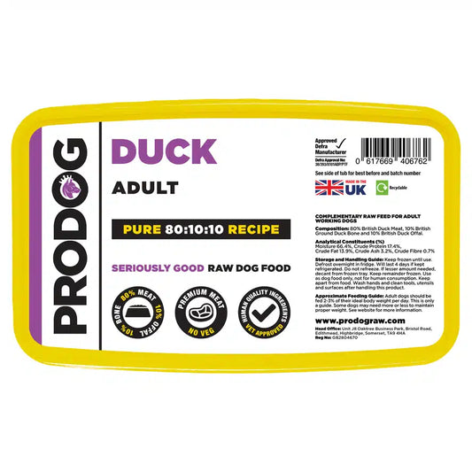 Prodog - 80:10:10 Duck with Offal 1kg