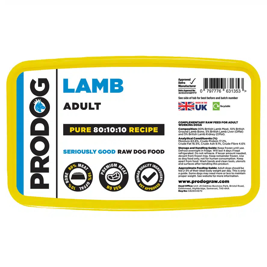 Prodog - 80:10:10 Lamb with Offal 1kg