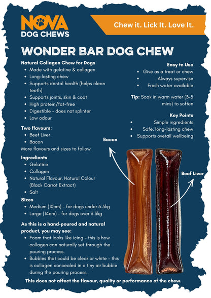 Wonder Bar - Collagen Chew (Beef Liver & Bacon)