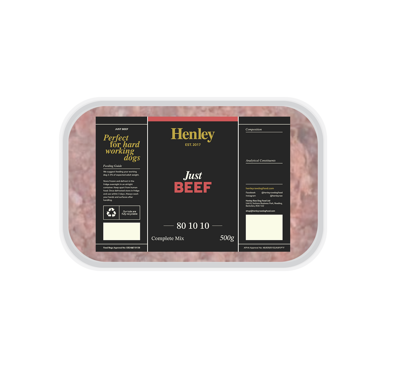 Henley Raw - Just Beef 80:10:10 500g