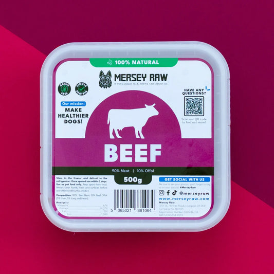 Mersey Raw - Beef 500g (Boneless)