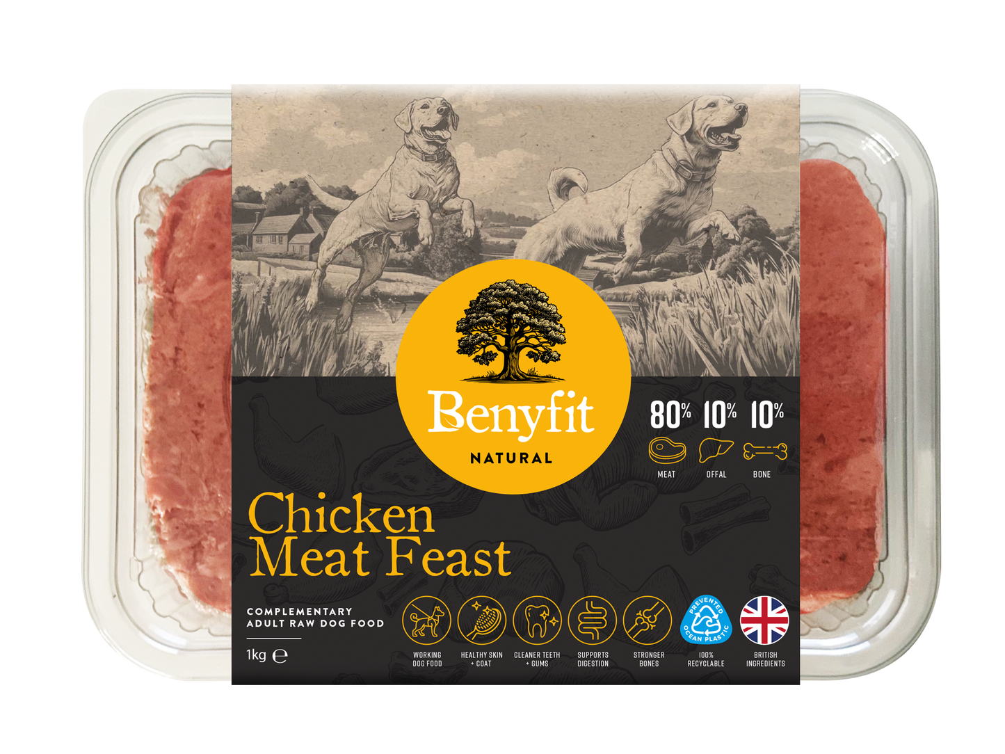Benyfit Natural - Chicken Meat Feast 80:10:10 1kg
