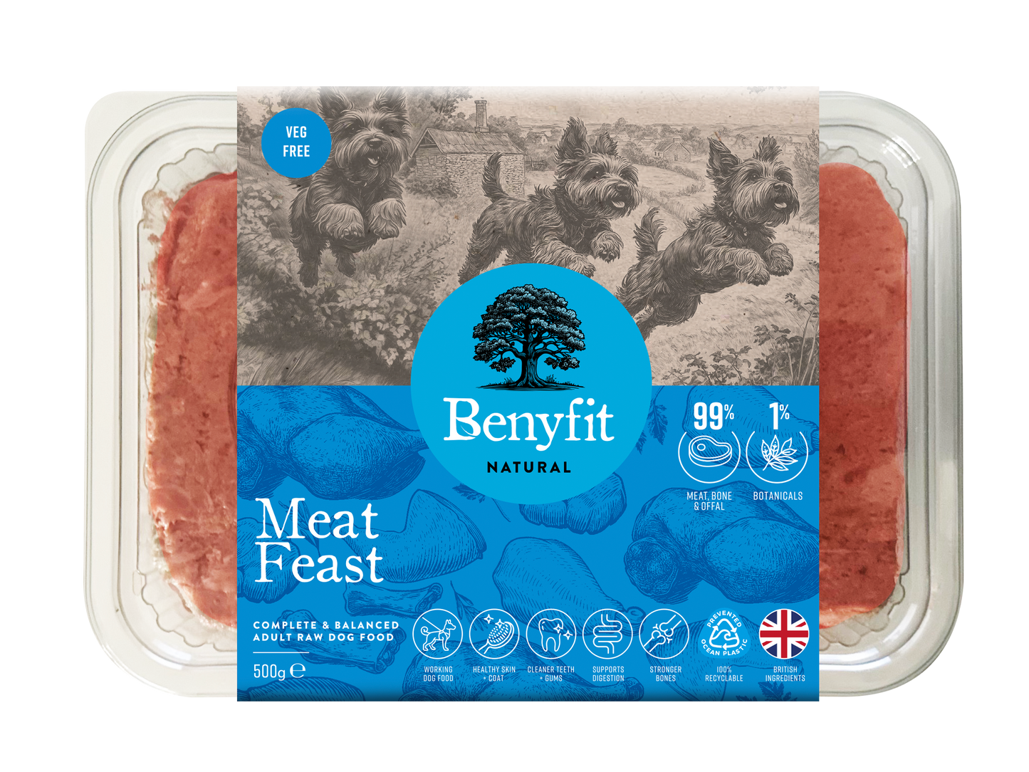 Benyfit Natural - Meat Feast Turkey (Veg Free) Complete 1kg