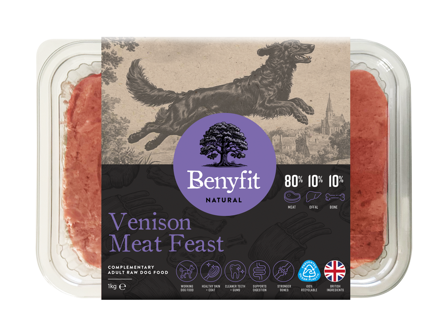 Benyfit Natural - Venison Meat Feast 80:10:10 1kg