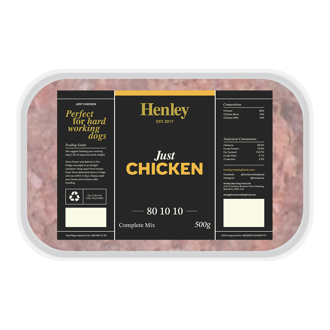Henley Raw - Just Chicken 80:10:10 500g