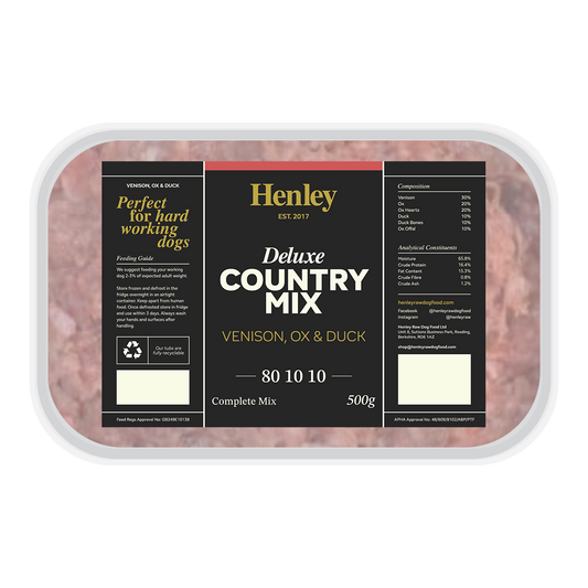 Henley Raw - Deluxe Country Mix 80:10:10 Mince (Venison, Ox & Duck) 500g