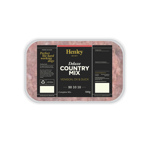 Henley Raw - Country Mix 80:10:10 (Venison, Ox & Duck) 500g
