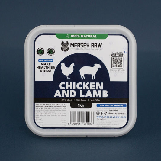 Mersey Raw - Chicken & Lamb 80:10:10 1kg