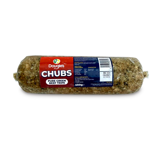 Dougies Chubs - Pure Beef Green Tripe Mince (Boneless) 450g