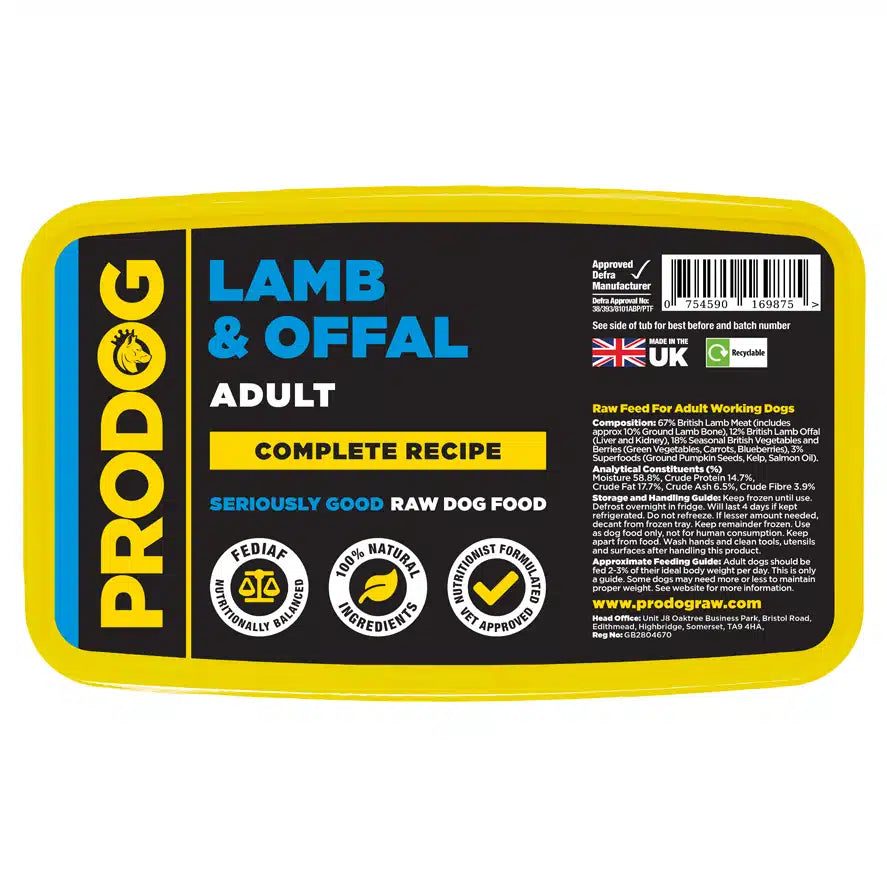Prodog - Complete Lamb with Offal 1kg