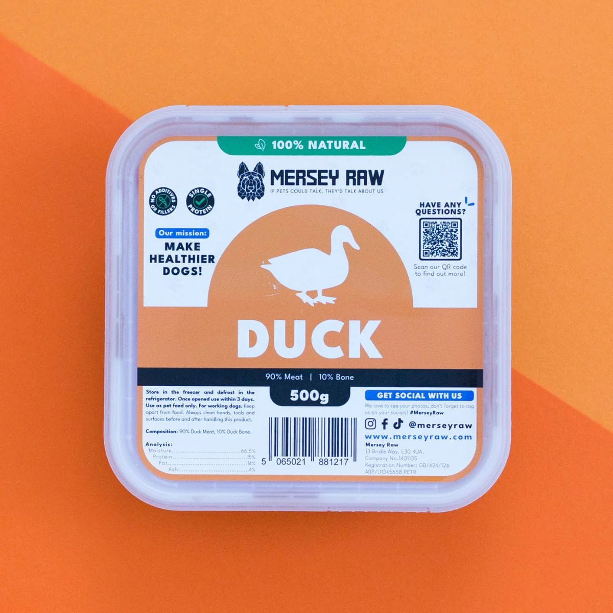 Mersey Raw - Duck 500g