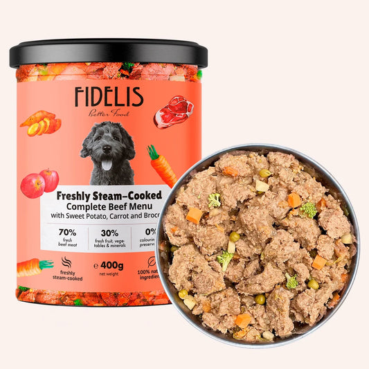 FIDELIS - Beef with Sweet potato, Apple and Broccoli 400g