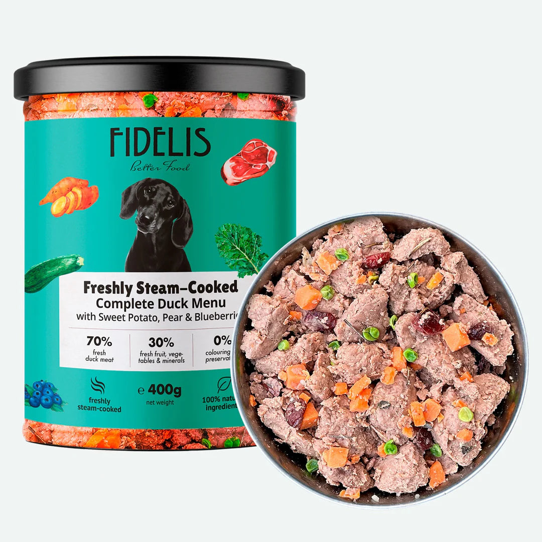 FIDELIS - Duck with Sweet Potato, Pear and Blueberries 400g