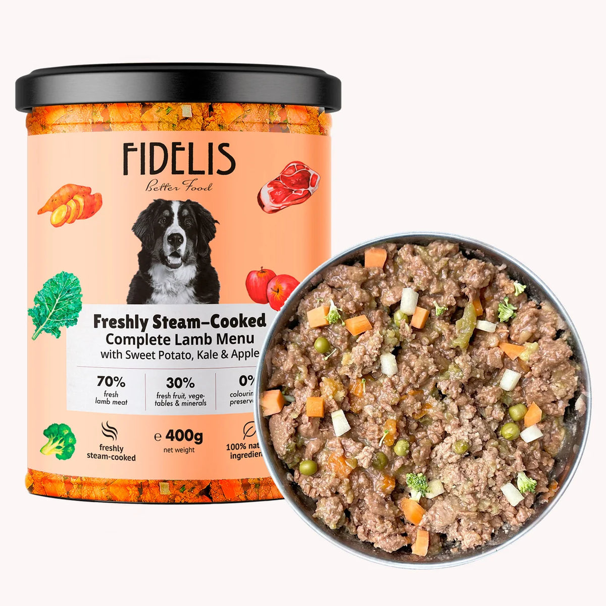 FIDELIS - Lamb with Sweet Potato, Kale & Apple 400g