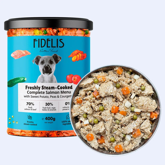FIDELIS - Salmon with Sweet Potato, Peas and Courgette 400g