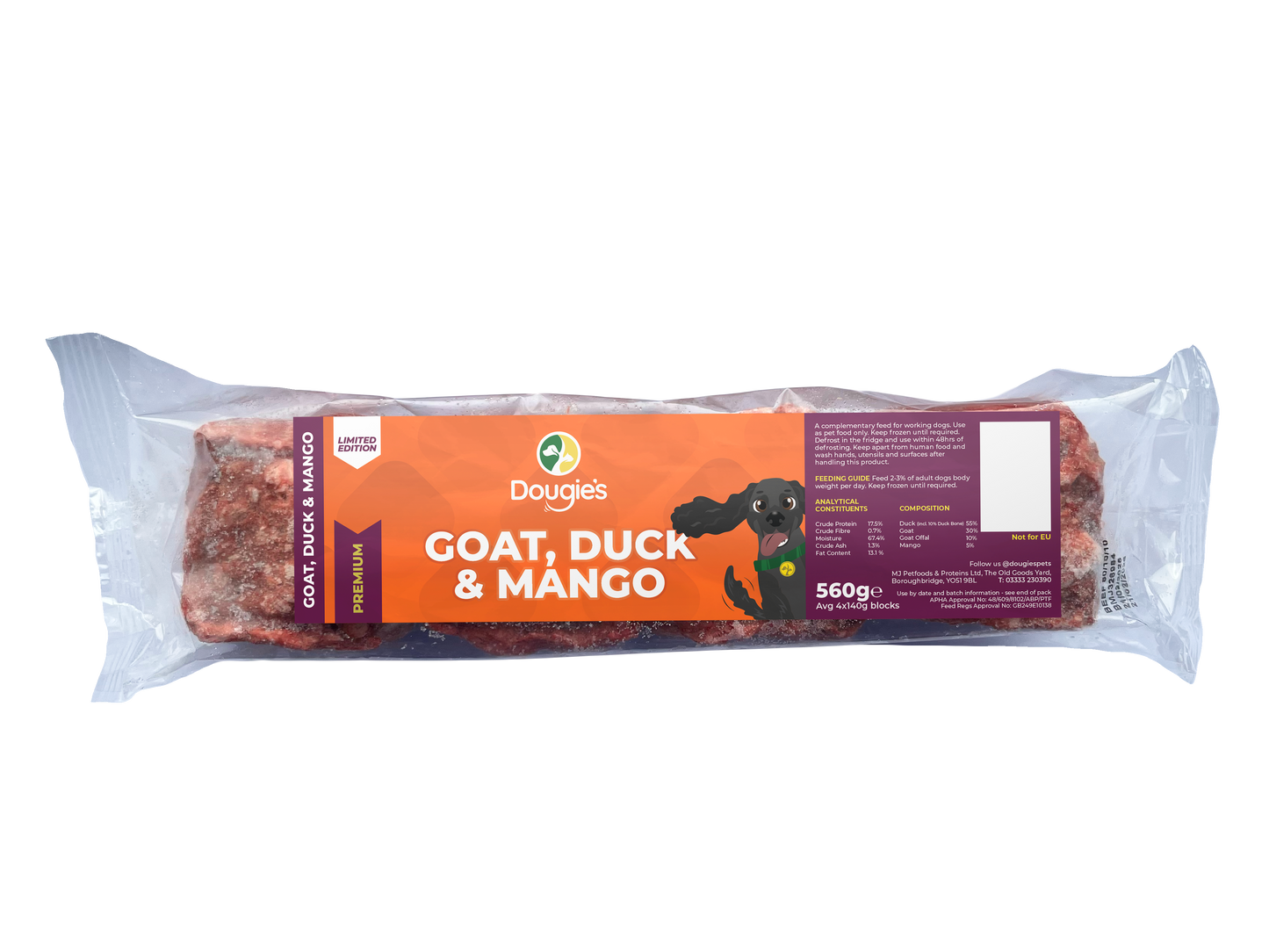 Dougies - Goat, Duck & Mango 75:10:10:5 Mince 560g