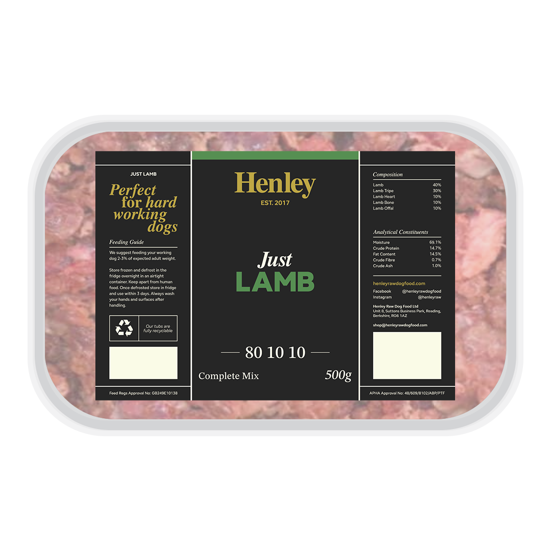 Henley Raw - Just Lamb 80:10:10 500g