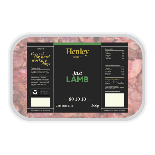 Henley Raw - Just Lamb 80:10:10 500g