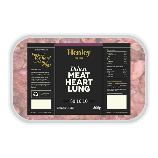 Henley Raw - Deluxe Meat, Heart & Lung 80:10:10 Mince 500g
