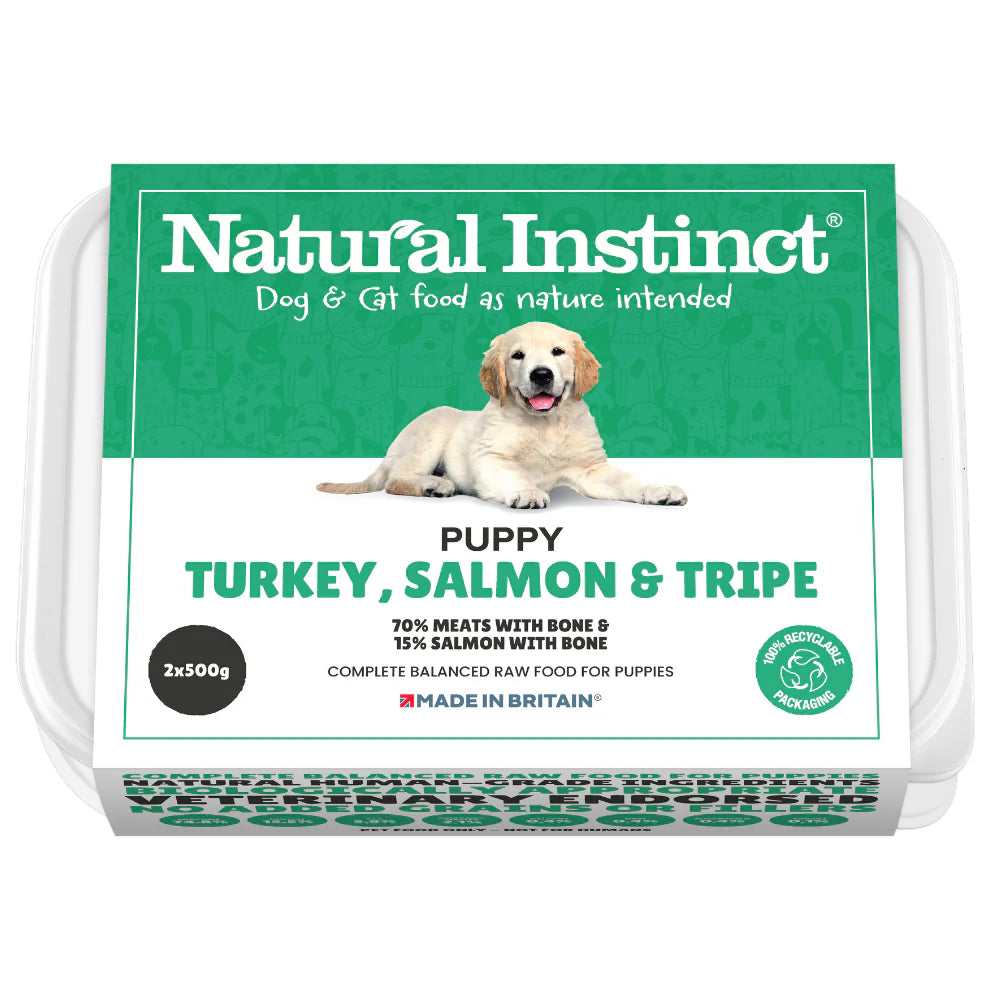 Natural Instinct - Puppy Turkey, Salmon & Tripe Mince 1kg