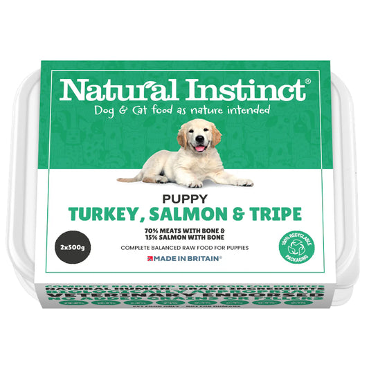 Natural Instinct - Puppy Turkey, Salmon & Tripe Mince 1kg