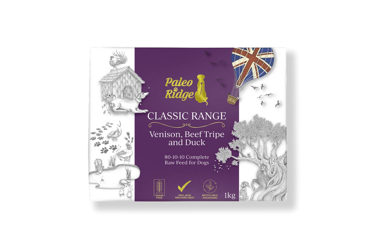 Paleo Ridge - Classic Venison, Beef Tripe & Duck 80:10:10 Mince 1kg