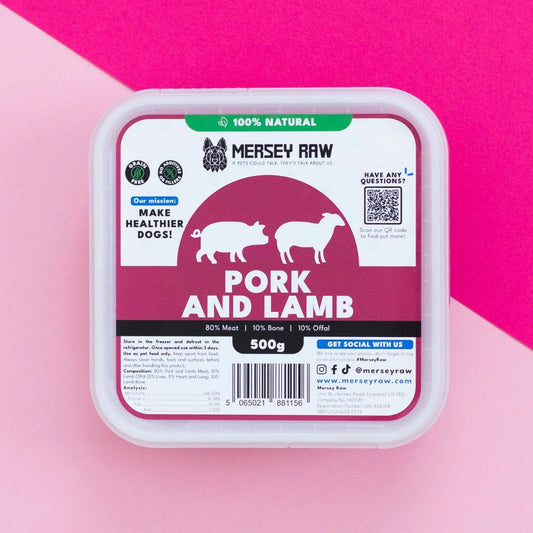 Mersey Raw - Pork & Lamb 80:10:10 500g