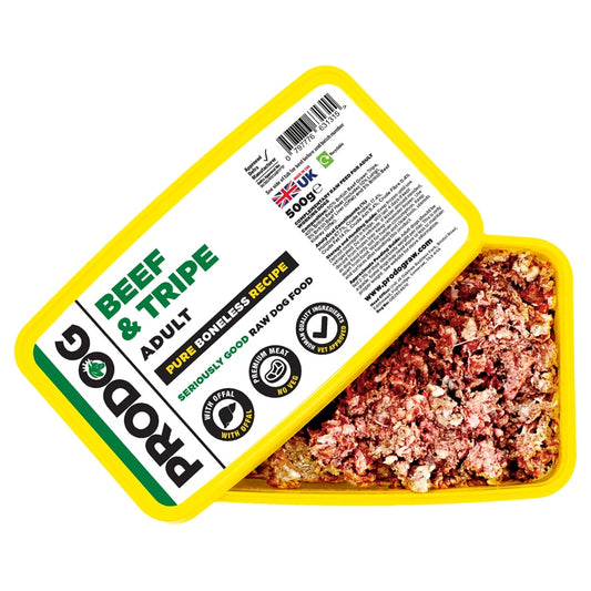 Prodog - 80:10:10 Beef & Green Tripe with Offal (Boneless) 1kg