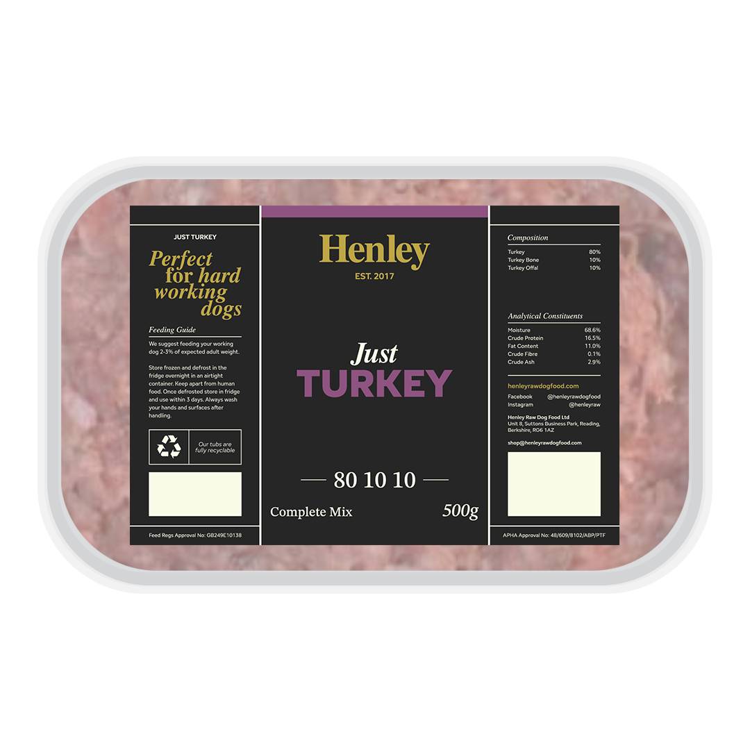 Henley Raw - Just Turkey 80:10:10 500g