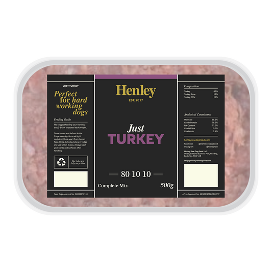Henley Raw - Just Turkey 80:10:10 500g